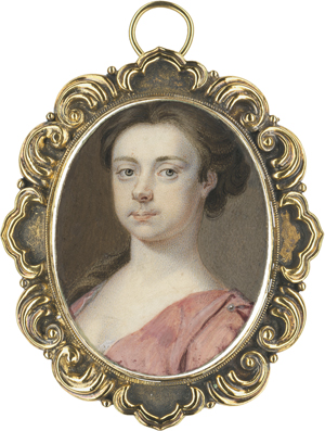 Los 6464 - Richter, Christian - Miniatur Portrait eines Mädchens in rosa Kleid genannt Lady Frances Burgoyne - 0 - thumb