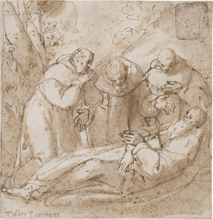 Lot 6622, Auction  122, Bellini, Filippo, Der Tod des hl. Antonius Abbas