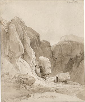 Lot 6764, Auction  122, Rohde, Frederik Nils, Felsige Landschaft auf Bornholm