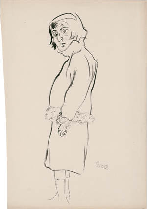 Lot 8055, Auction  122, Grosz, George, Frau mit pelzverbrämter Jacke