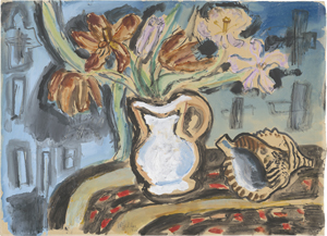 Lot 8111, Auction  122, Gilles, Werner, Blumen in Vase und Meeresmuschel