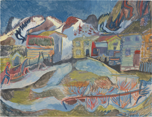 Lot 8120, Auction  122, Krauskopf, Bruno, Landschaft mir Häusern