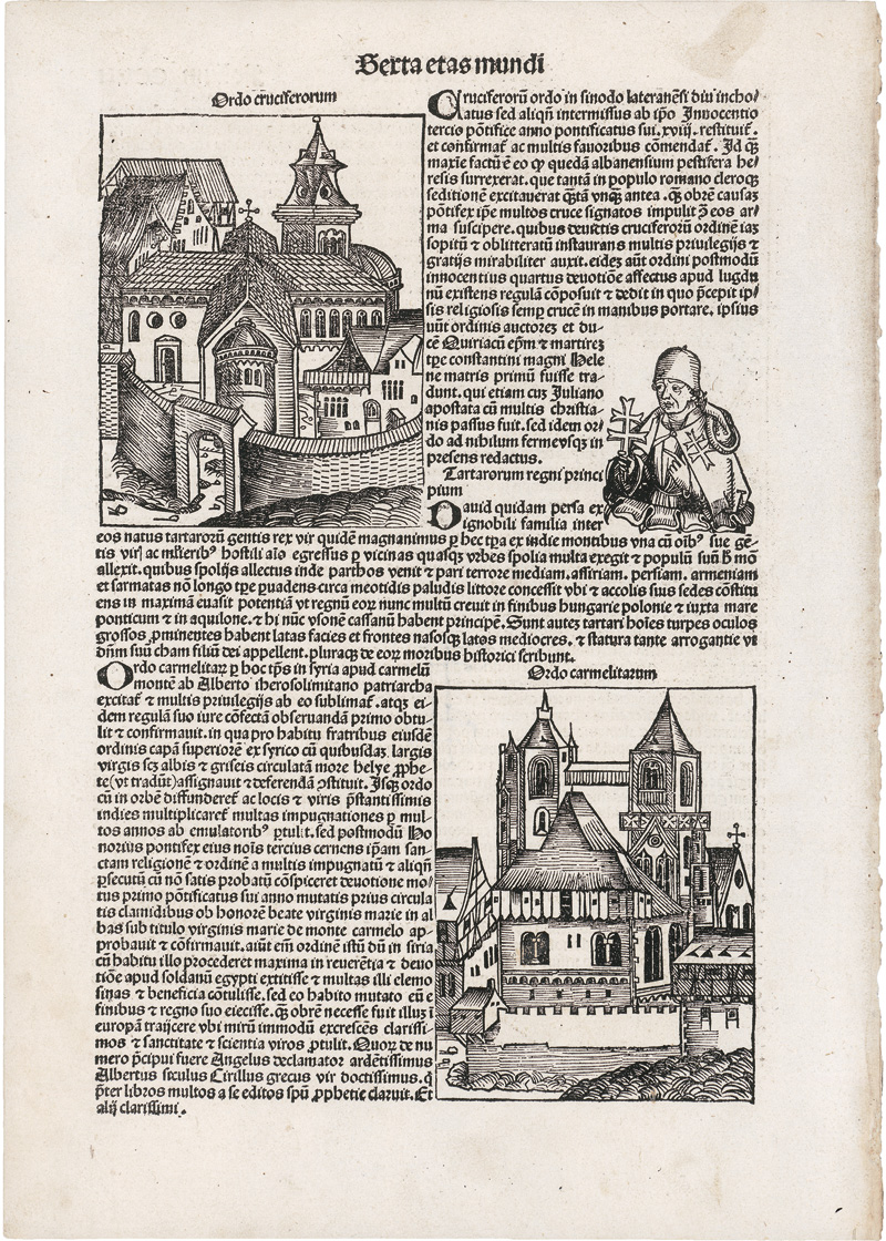 Lot 1026, Auction  122, Schedel, Hartmann, Umfangreiches Fragment mit der Schöpfungsgeschichte aus dem  "Liber chronicarum"