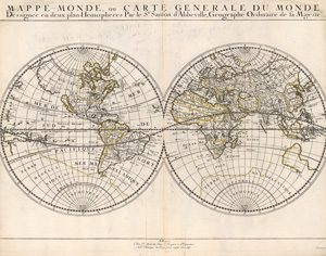 Los 19 - Sanson, Nicolas - Mappe-Monde, ou carte generale du Monde - 0 - thumb