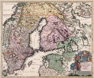 Lot 105, Auction  123, Homann, Johann Baptist und Schweden, Regni Sueciae. Kupferstichkarte
