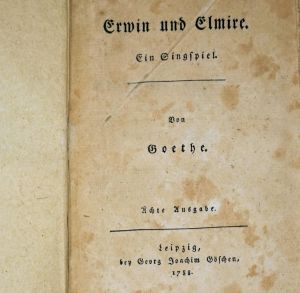 Lot 2051, Auction  123, Goethe, Johann Wolfgang von, Erwin und Elmire