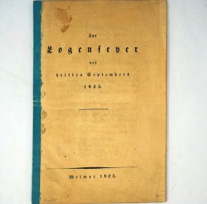 Lot 2056, Auction  123, Goethe, Johann Wolfgang von, Zur Logenfeier des dritten Septembers 1825