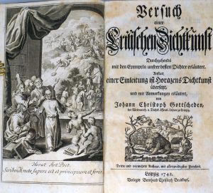 Lot 2065, Auction  123, Gottsched, Johann Christoph, Versuch einer Critischen Dichtkunst