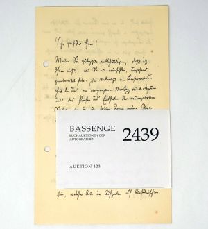Lot 2439, Auction  123, Hegar, Friedrich, Brief 1912