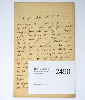 Lot 2450, Auction  123, Rietz, Julius, Brief 1876