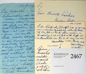 Los 2467 - Wessely, Paula - Konvolut Briefe und Karten - 0 - thumb