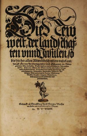 Lot 2538, Auction  123, Grynaeus, Simon, Die new welt, der landschaften unnd Insulen, so bis hie her allen Altweltbeschrybern unbekannt