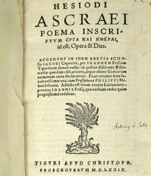 Lot 2540, Auction  123, Hesiod, Poema inscriptum erga kai hemenai