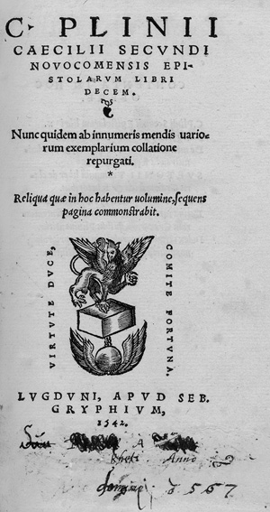 Los 2579 - Plinius Caecilius Secundus, Gaius - Epistolarum libri decem - 0 - thumb