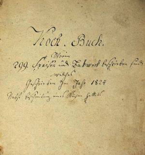 Lot 2949, Auction  123, Koch.Buch Worin 299. Speisen, Deutsche Handschrift auf Papier. Tilsit? 1824