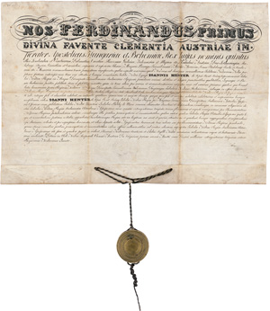 Lot 2952, Auction  123, K.-u.-K.-Monarchie, 3 Pergamenturkunden mit großen Lacksiegeln in Siegelkapseln