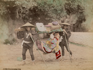 Lot 4042, Auction  123, Japan, Travelling Girl in Kago, Portrait