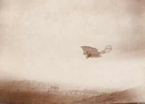 Lot 4047, Auction  123, Lilienthal, Otto, Otto Lilienthal flying near Berlin, Rhinower Berge
