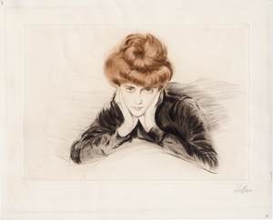 Lot 5505, Auction  123, Helleu, Paul César, Le visage encadré (Madame Helleu)