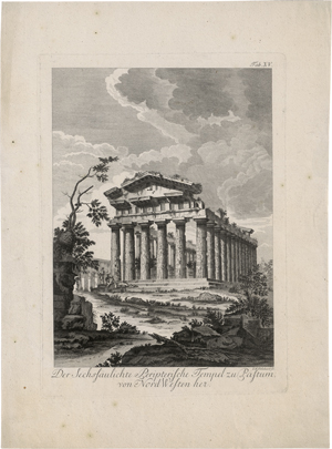 Lot 5910, Auction  123, Volckart, Johann Friedrich, Ansichten der Tempelbauwerke zu Paestum