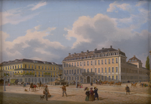 Lot 6034, Auction  123, Deutsch, um 1840. Das Alte Palais am Luisenplatz in Darmstadt