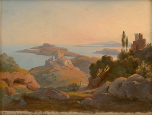 Lot 6056, Auction  123, Thiersch, Ludwig, Italienische Küstenlandschaft