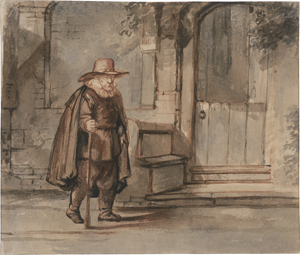 Lot 6545, Auction  123, Maes, Nicolaes - zugeschrieben, Edelmann mit Hut und Stock nach rechts gehend