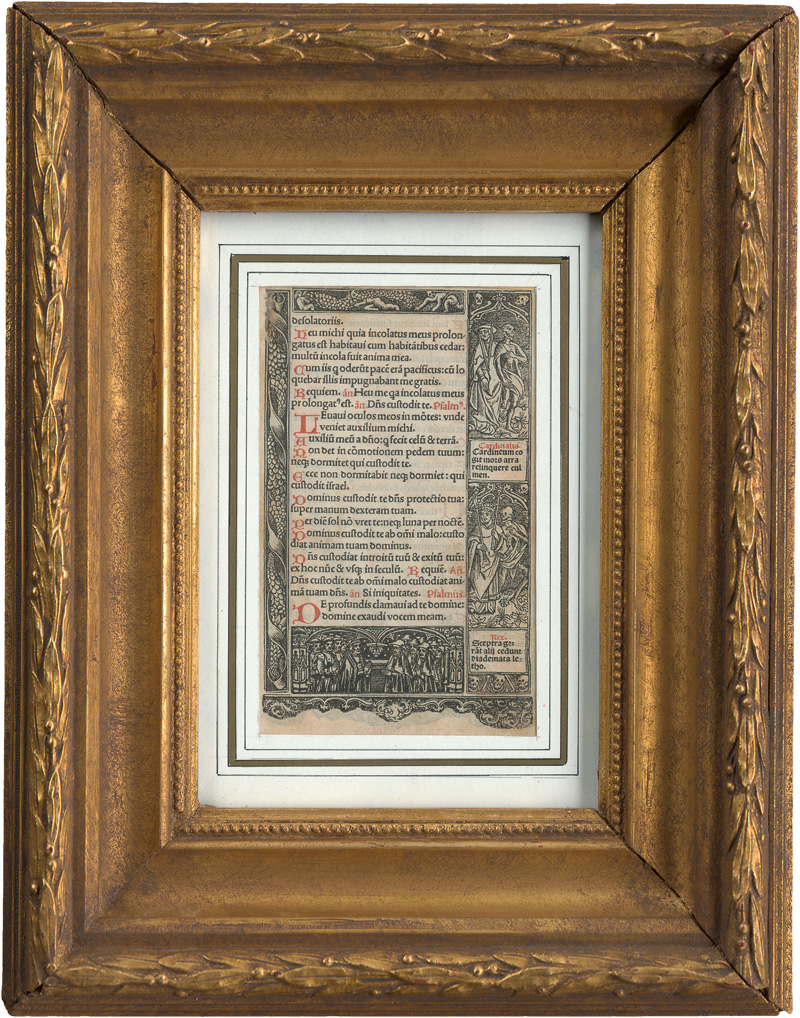 Lot 2913, Auction  123, Totentanz aus Paris, um 1515. Totentanz. Blatt aus einem Stundenbuch