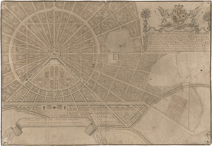 Los 178 - Karlsruhe - 3 gezeichnete Karten in Tusche und Sepia. Deutschland um 1720 - 1 - thumb