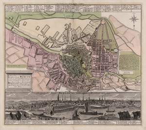 Lot 229, Auction  125, Historischer Atlas der Stadt Berlin und , Sammlung von 23 Karten Berlins auf Papier montiert. Berlin, verschiedene Drucker, 1710-1901