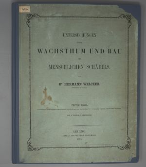 Los 329 - Welcker, Hermann - Untersuchungen über Wachsthum und Bau des menschlichen Schädels. Leipzig, Engelmann, 1862 - 2 - thumb