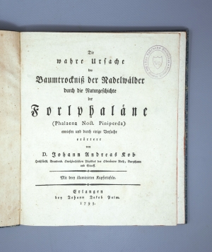 Los 363 - Kob, Johann Andreas - Die wahre Ursache der Baumtrockniß der Nadelwälder. Erlangen, J. J. Palm, 1793. - 2 - thumb