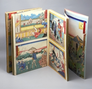 Los 594 - Shosai, Ikkei - Triptychons im Blockbuch. Tokio um 1872 - 8 - thumb