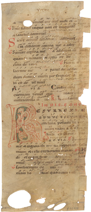 Lot 1004, Auction  125, Resurrexi, Großes Fragment aus einem Gregorianischen Messbuch