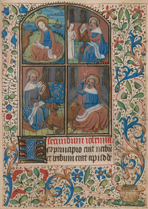 Horae BMV, Französisches Stundenbuch in lateinischer Handschrift auf Pergament