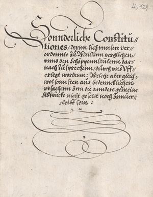 Los 1051 - Meißen - Lehn- und Jagdrecht. Sonnderliche Constitutiones, deren sich unsere verordnete zu Meissen - 0 - thumb