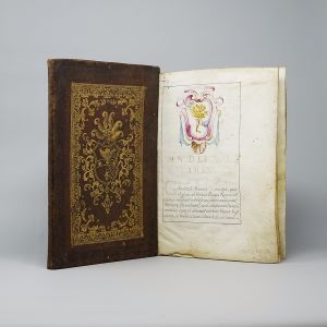 Los 1057 - Privilegienbestätigung - Lateinische Handschrift auf Pergament. Macerata 1674. -  Aus der Bibliothek von Leo Olschki, Florenz - 1 - thumb