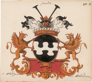 Lot 1065, Auction  125, Liebenberg, "Sammlung fürstlicher und adeliger Wappen". Deutsche Handschrift auf Papier. Um 1728