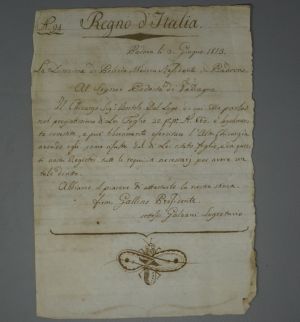 Los 1081 - Dal Lago, Bartolomeo - Privilegium Medic-Chirurgicum Bartholomei dal Lago [und:] Privilegium Chirurgie Bartholomei dal Lago. Padua 1797 bzw. Venedig 1804. -  Zwei Stipendien zur Bescheinigung des Abschlusses in Medizin und Chirurgie - 5 - thumb