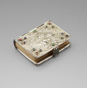 Lot 1539, Auction  125, Prachteinband aus Silber, Dreiteiliger massiver, vergoldeter Silberblechumschlag. 1890