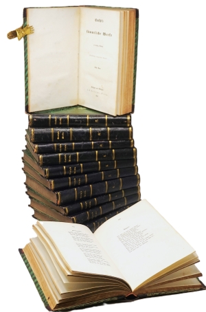 Los 1561 - Goethe, Johann Wolfgang von - Sämtliche Werke. Vollständige neugeordnete Ausgabe. Stuttgart und Tübingen, J. G. Cotta, 1850-1851 - 1 - thumb