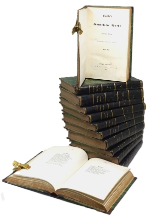 Los 1561 - Goethe, Johann Wolfgang von - Sämtliche Werke. Vollständige neugeordnete Ausgabe. Stuttgart und Tübingen, J. G. Cotta, 1850-1851 - 2 - thumb