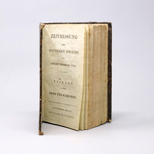 Lot 1750, Auction  125, Voss, Johann Heinrich, Zeitmessung der deutschen Sprache. Königsberg, Nicolovius, 1802
