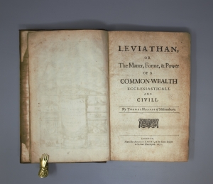 Los 1774 - Hobbes, Thomas - Leviathan. London, Andrew Crooke, 1651. - Erster Druck der ersten Ausgabe einer der bedeutendsten staatsphilosophischen Schriften des 17. Jahrhunderts - 2 - thumb