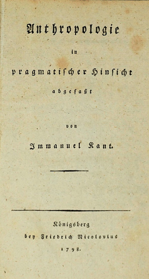 Los 1775 - Kant, Immanuel - Anthropologie in pragmatischer Hinsicht. Königsberg, F. Nicolovius, 1798 - 0 - thumb