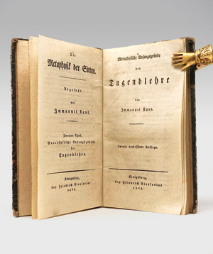 Lot 1787, Auction  125, Kant, Immanuel, Metaphysische Anfangsgründe der Tugendlehre. Königsberg, F. Nicolovius, 1803