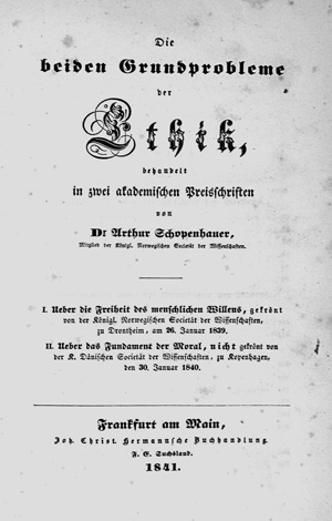 Los 1801 - Schopenhauer, Arthur - Die beiden Grundprobleme der Ethik. Frankfurt, J. C. Hermann, 1841. - Erste Ausgabe - 0 - thumb