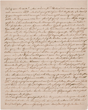 Arnim, Bettine von, 2 eigenhändige Brief-Entwürfe. 1854