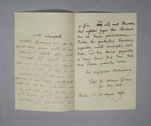 Los 2018 - Goethe-Kreis.- Grimm, Herman - Brief über Goethes Autographensammlung - 2 - thumb