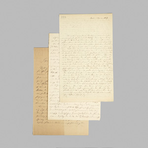 Lot 2072, Auction  125, Schleiden, Matthias Jakob, 3 Briefe an Fachkollegen. Berlin und Jena 1837 - 1845 